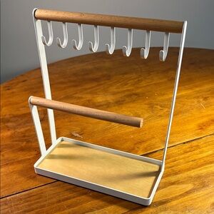 Wood and Metal Jewelry Stand